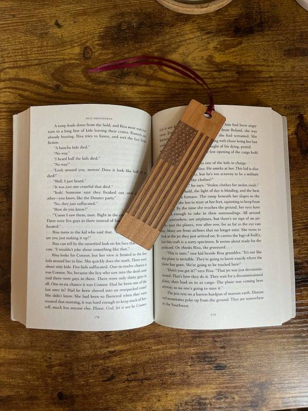 Patriot's Hardwood Engraved Patriotic Wooden Bookmark Set – Handcrafted by U.S. Veterans