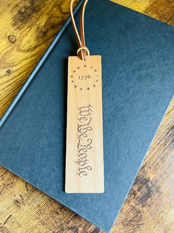 Patriot's Hardwood Engraved Patriotic Wooden Bookmark Set – Handcrafted by U.S. Veterans