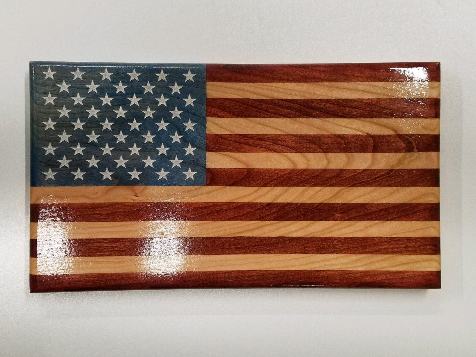Young Glory Handcrafted Wooden Desktop Flag – Made by U.S. Veterans