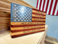 American Grains Pledge Handcrafted Wooden Desktop Flag – Made by U.S. Veterans