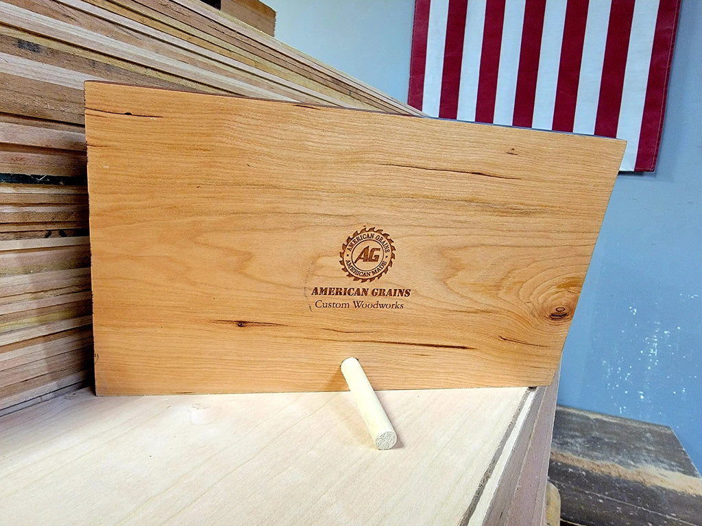 American Grains Pledge Handcrafted Wooden Desktop Flag – Made by U.S. Veterans