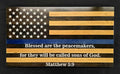 Blue Line Peacekeeper Handcrafted Patriotic Wall Flag – Made by U.S. Veteran