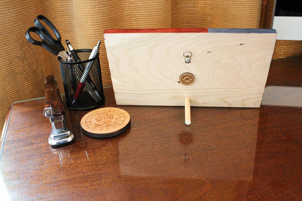 Young Glory Handcrafted Wooden Desktop Flag – Made by U.S. Veterans