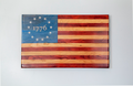 Betsy Ross Engraved Handcrafted Patriotic Wall Flag – Made by U.S. Veterans