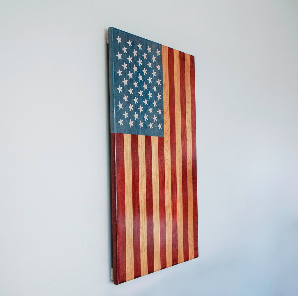 The Patriot Vertical Handcrafted Patriotic Wall Flag – Made by U.S. Veterans