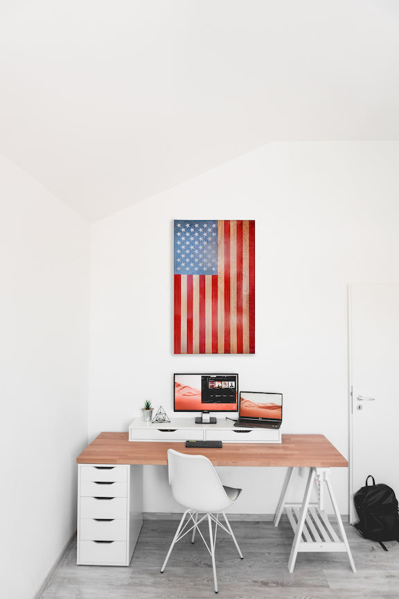 The Patriot Vertical Handcrafted Patriotic Wall Flag – Made by U.S. Veterans