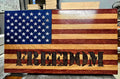 Freedom Handcrafted Wooden Desktop Flag – Made by U.S. Veterans